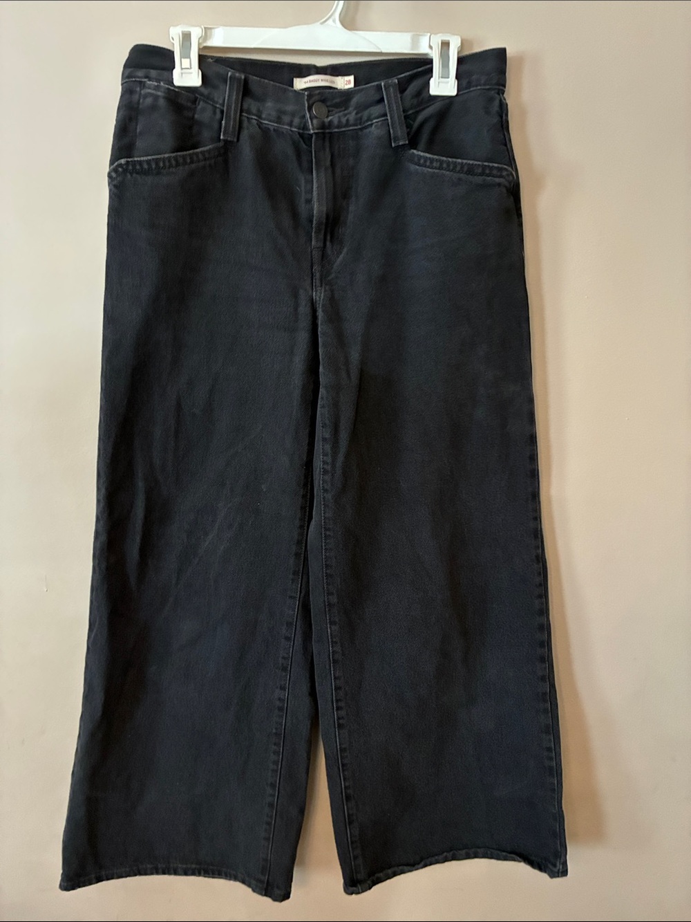 Levi's Men's Black Relaxed Wide-Leg Jeans